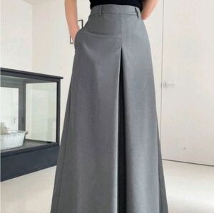 Gray Wide Leg Pants Med